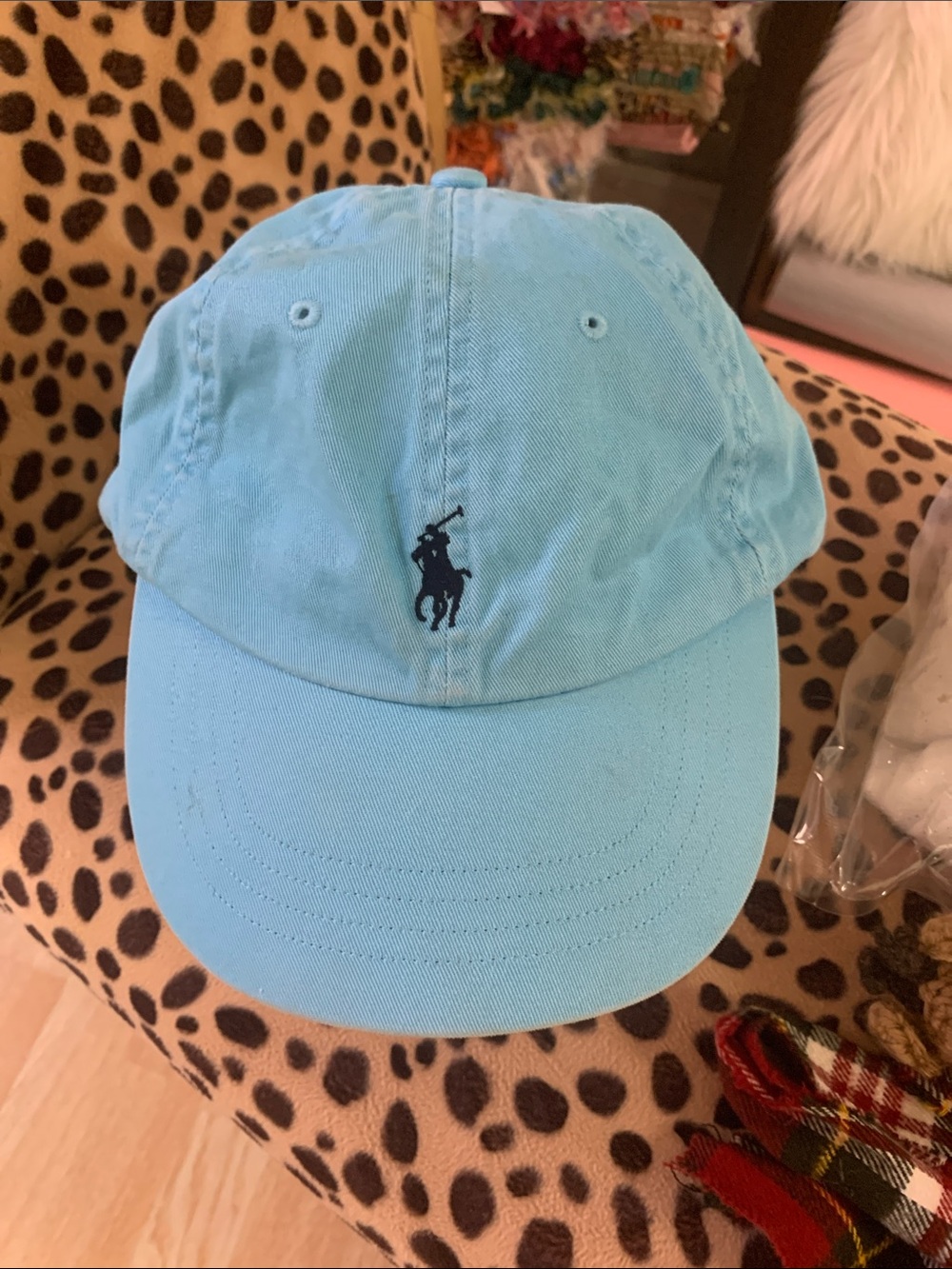 Polo Ralph Lauren teal turquoise navy pony cap hat